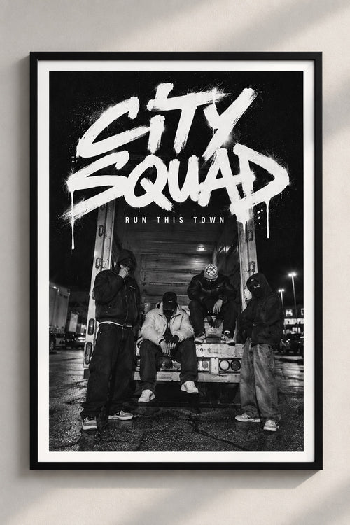 City Squad streetwear A4 framed poster