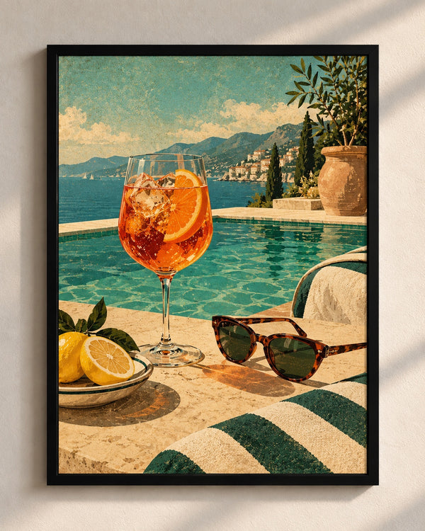 Mediterranean Poolside Aperitivo Poster
